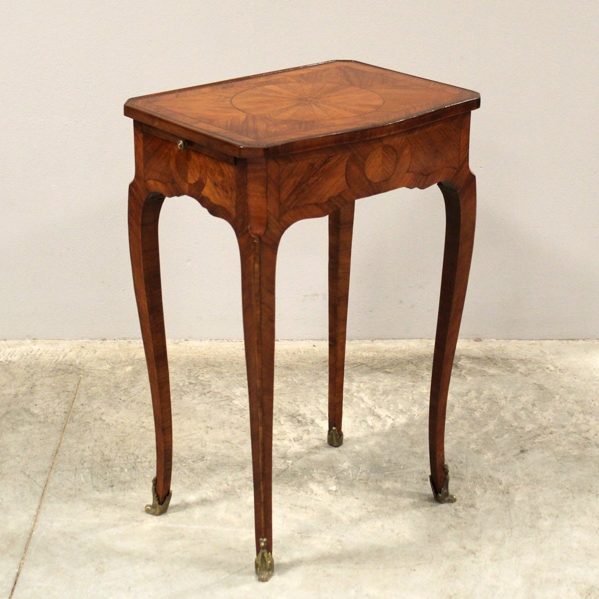 Ancien table d'époque Napoleon III en marqueterie - 19ème-photo-3