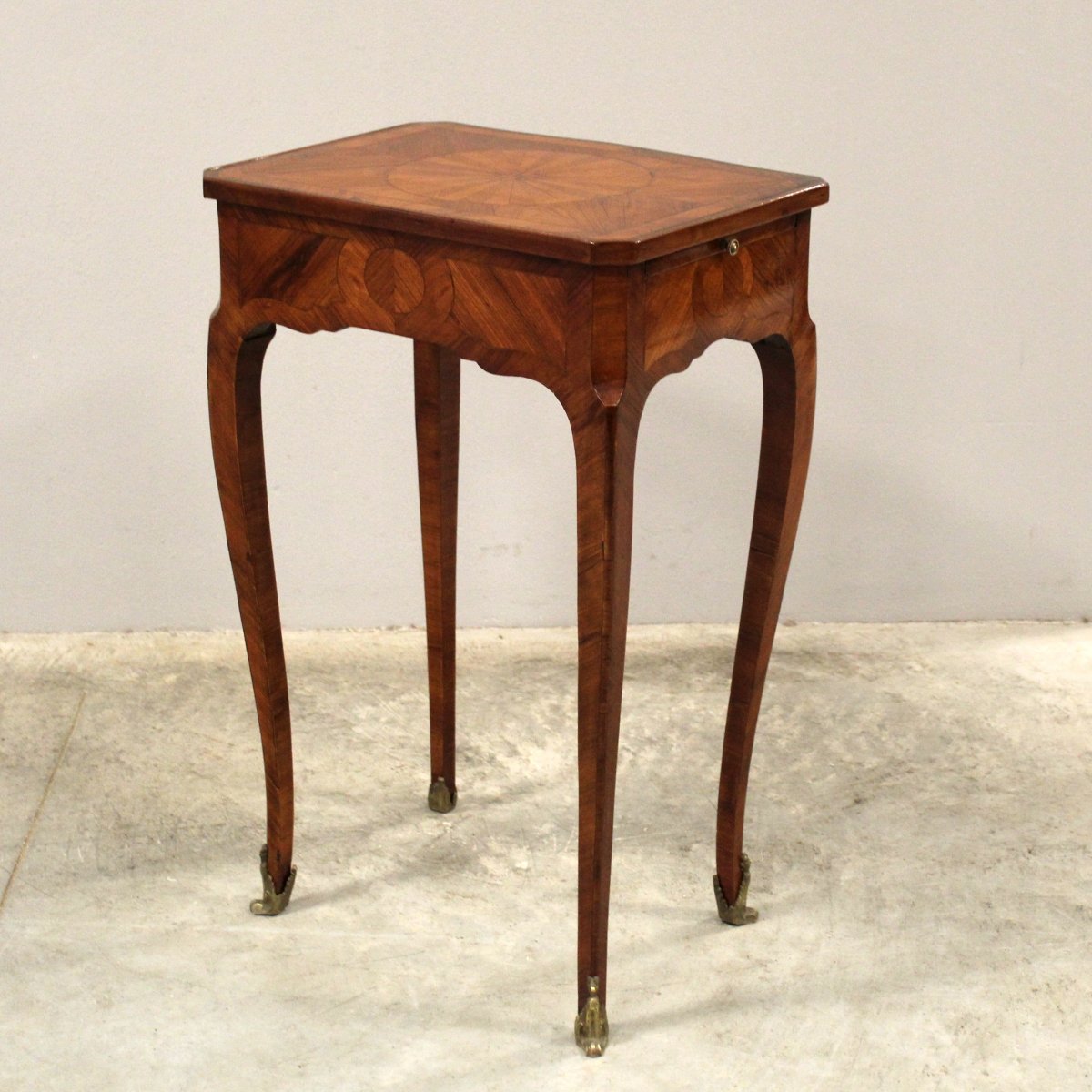 Ancien table d'époque Napoleon III en marqueterie - 19ème-photo-4