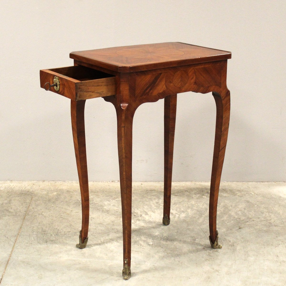 Ancien table d'époque Napoleon III en marqueterie - 19ème-photo-1