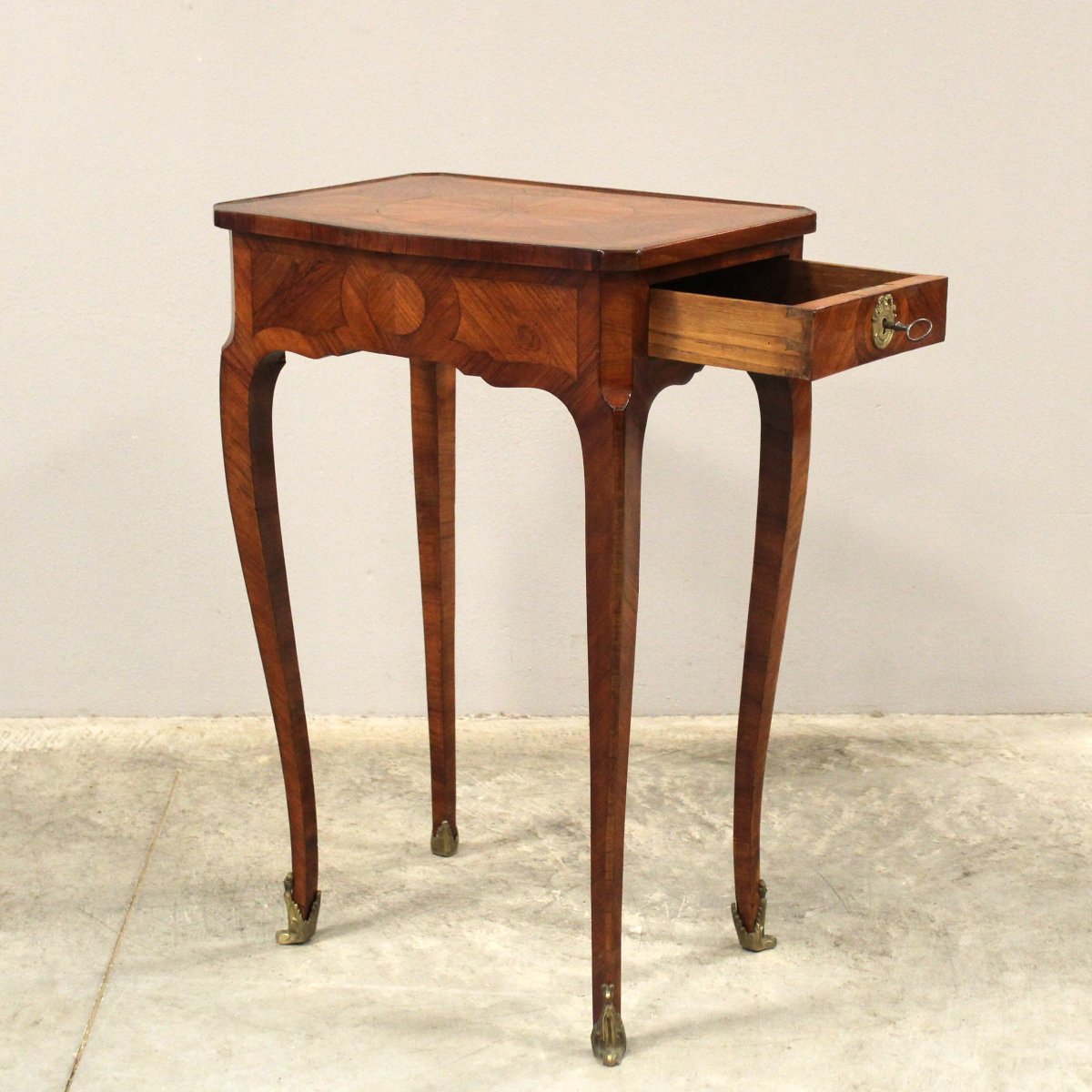 Ancien table d'époque Napoleon III en marqueterie - 19ème-photo-2