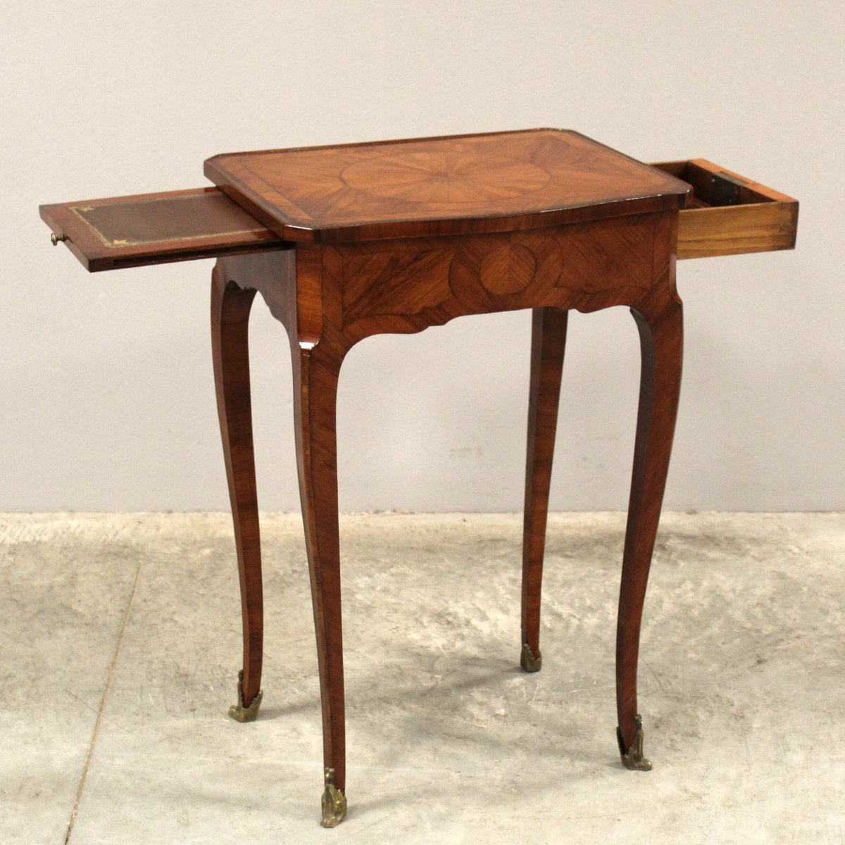 Ancien table d'époque Napoleon III en marqueterie - 19ème-photo-6