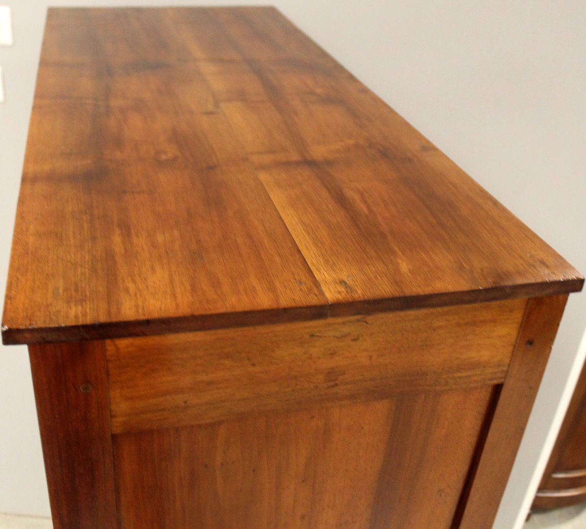 Antique Empire Cabinet Showcase Chest Of Drawers In Walnut - 19th-photo-7
