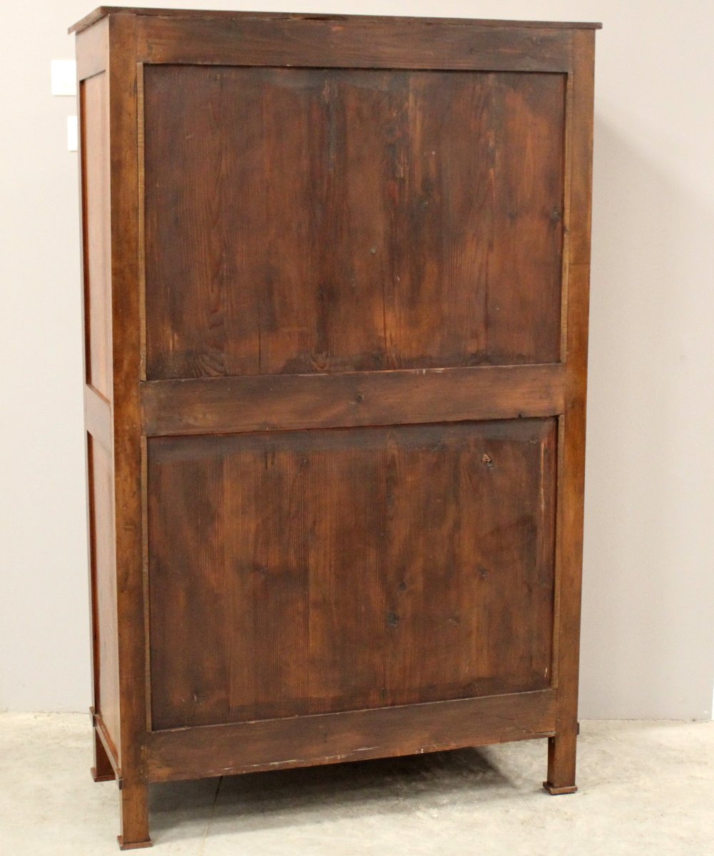 Antique Empire Cabinet Showcase Chest Of Drawers In Walnut - 19th-photo-8