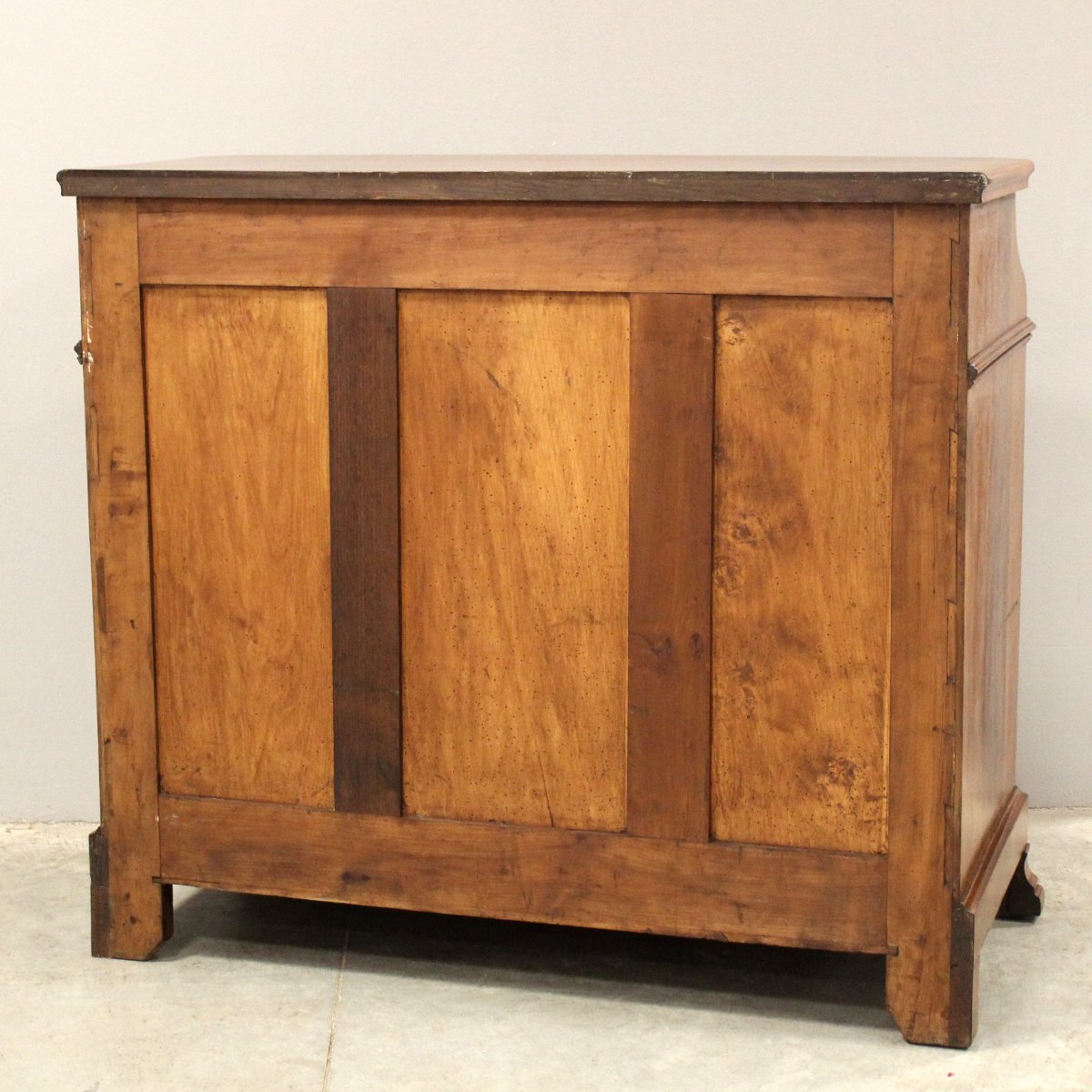 Ancien commode bureau de pente d'époque Louis Philippe en noyer - 19ème-photo-8