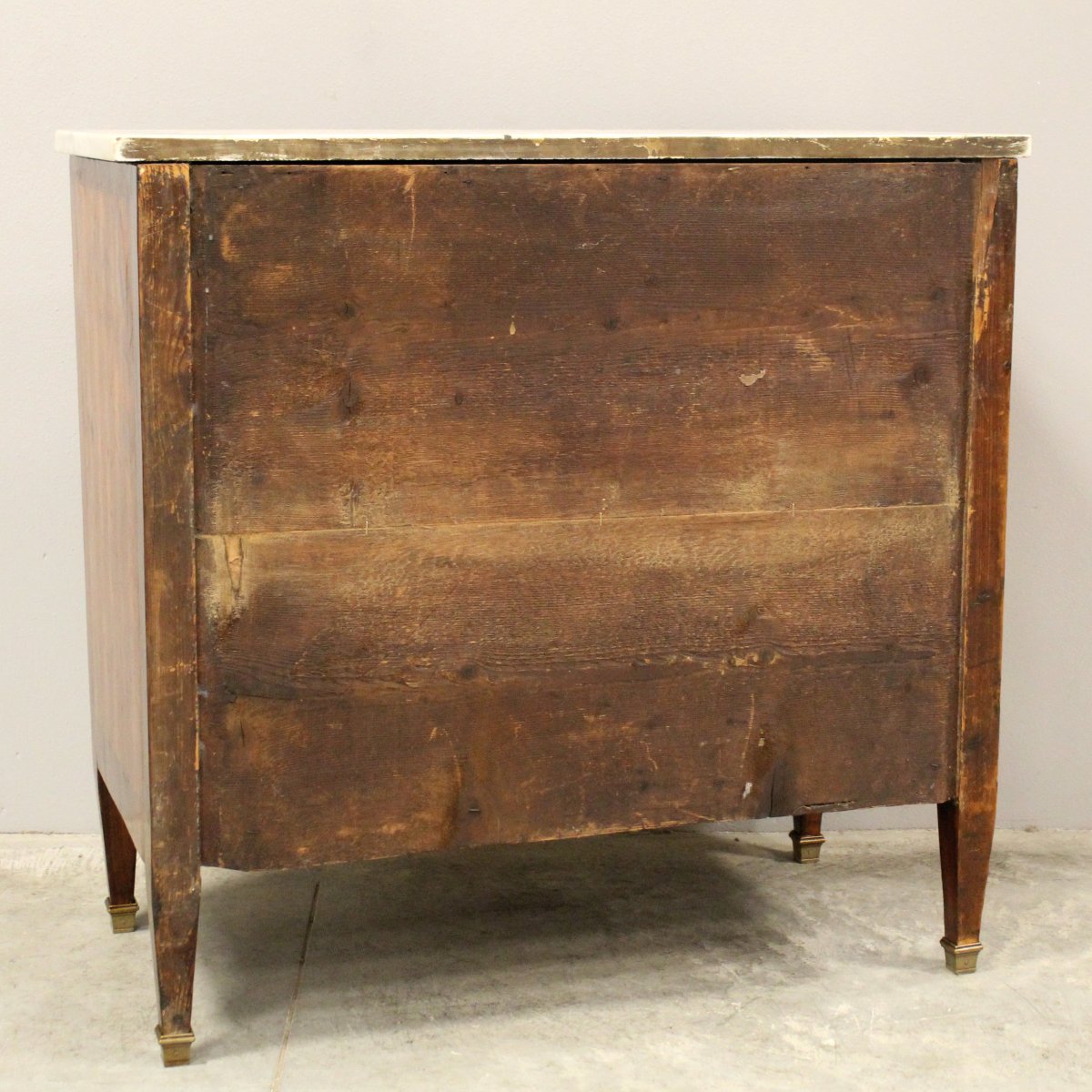 Ancien commode d'époque Louis XVI en marqueterie - 18ème-photo-8