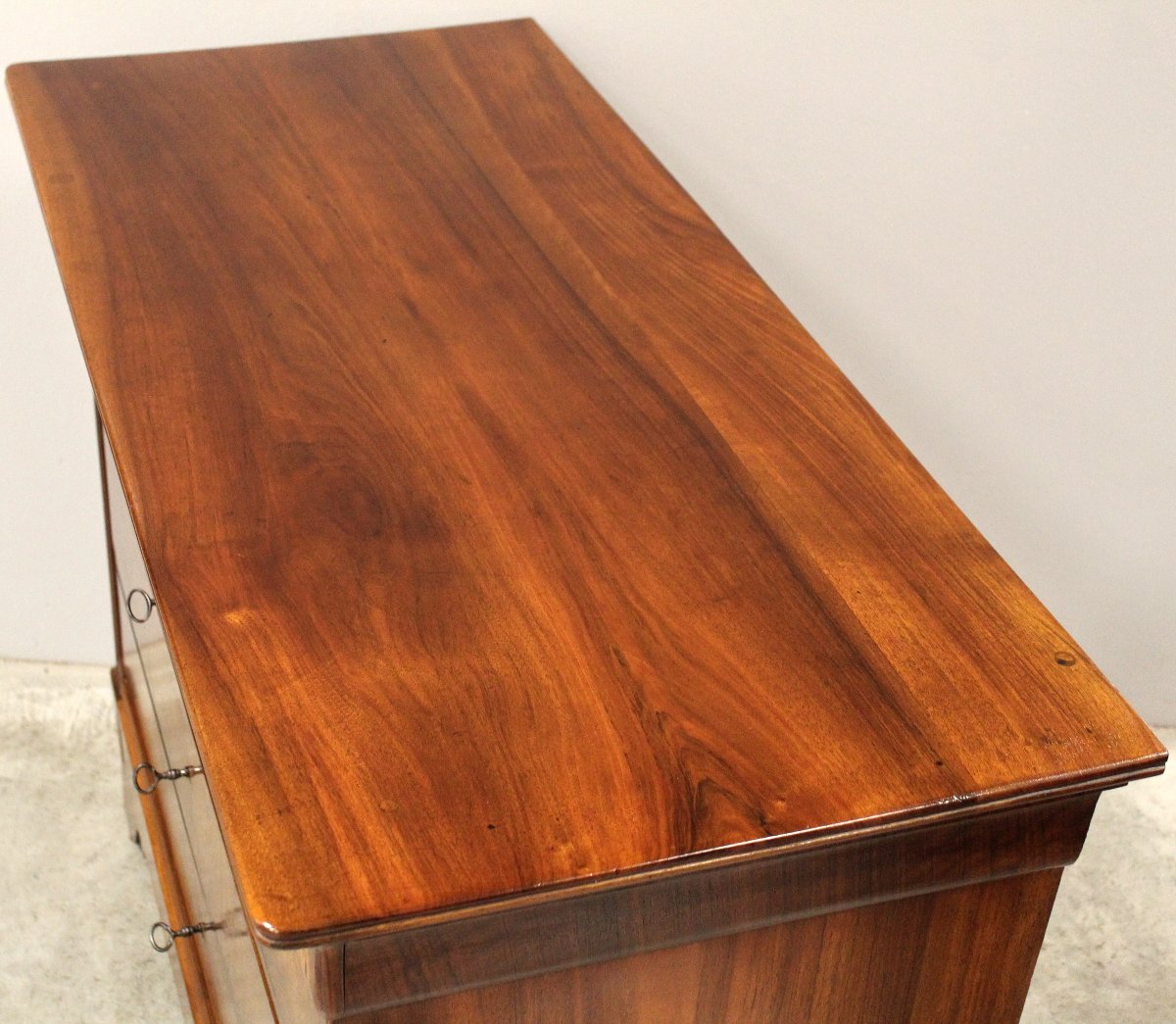 Ancien commode d'époque Louis Philippe en noyer - 19ème-photo-4