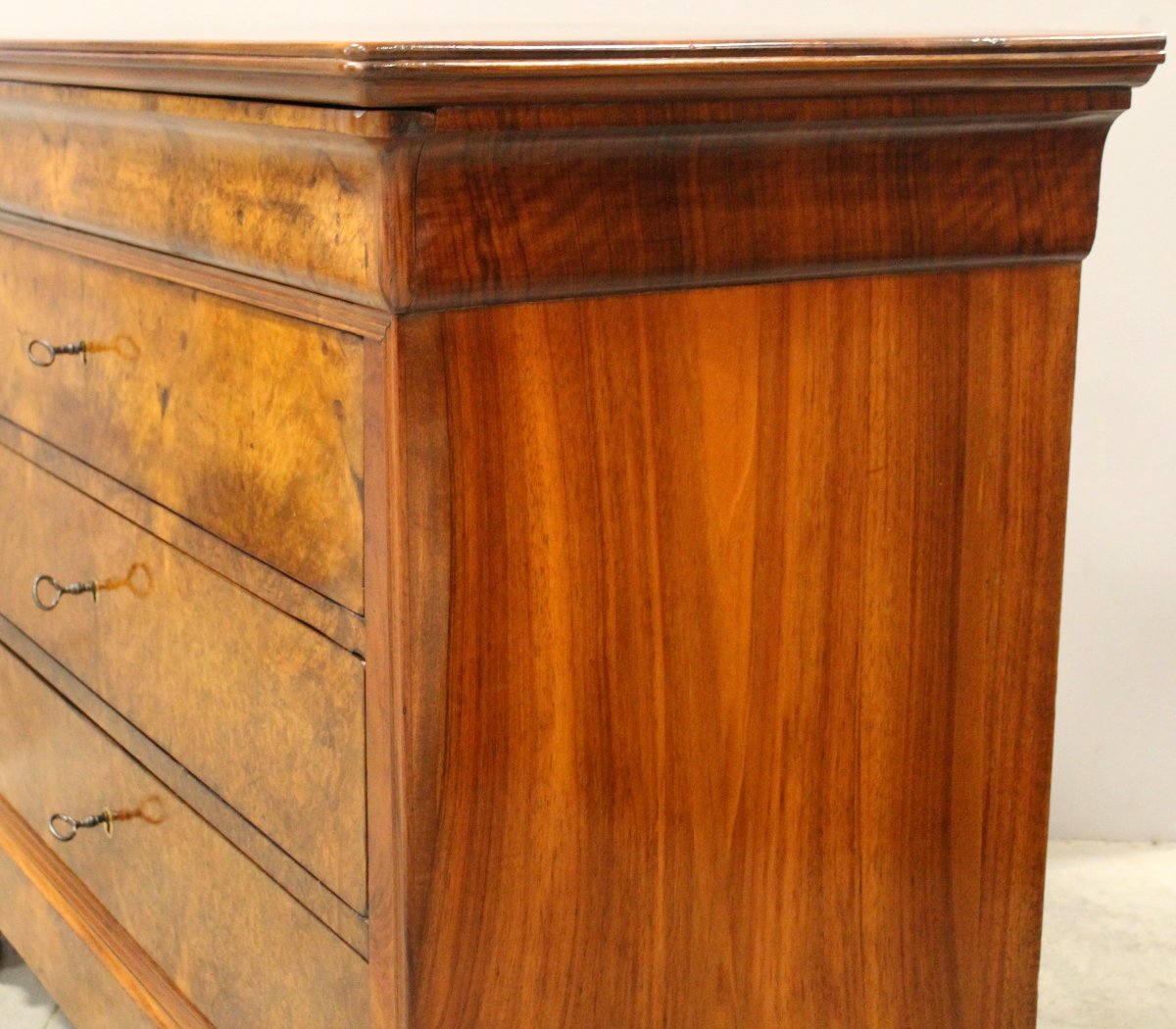 Ancien commode d'époque Louis Philippe en noyer - 19ème-photo-7