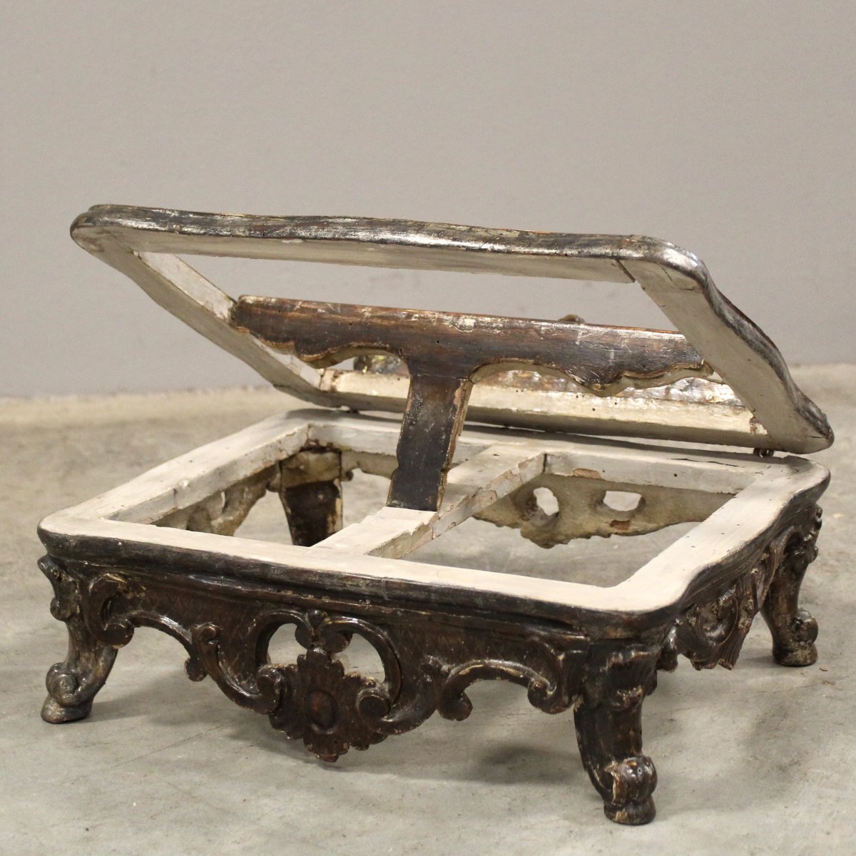 Antique Louis XV Table Lectern In Laquered Wood - Italy 18th-photo-2