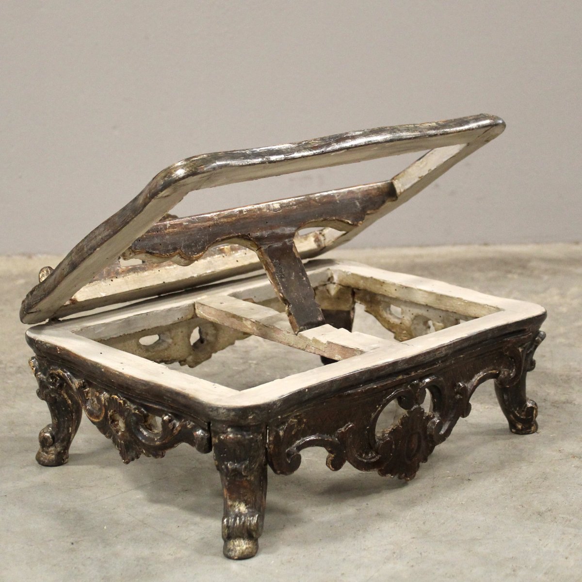 Antique Louis XV Table Lectern In Laquered Wood - Italy 18th-photo-3