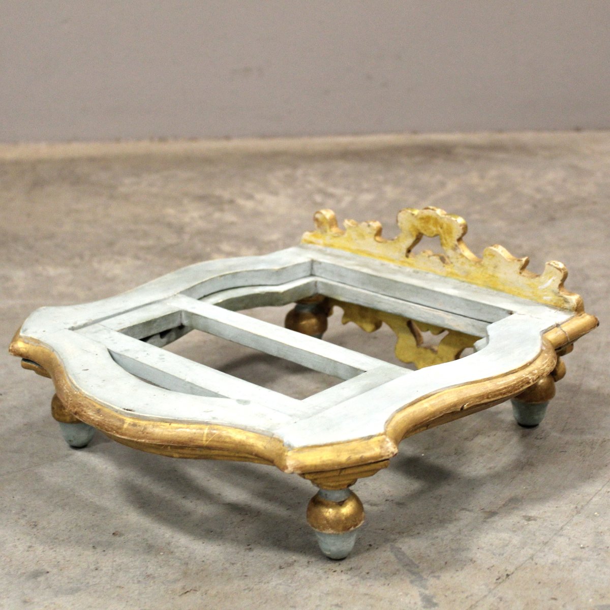 Antique Table Lectern In Laquered And Gilded Wood - Italy 18th-photo-6