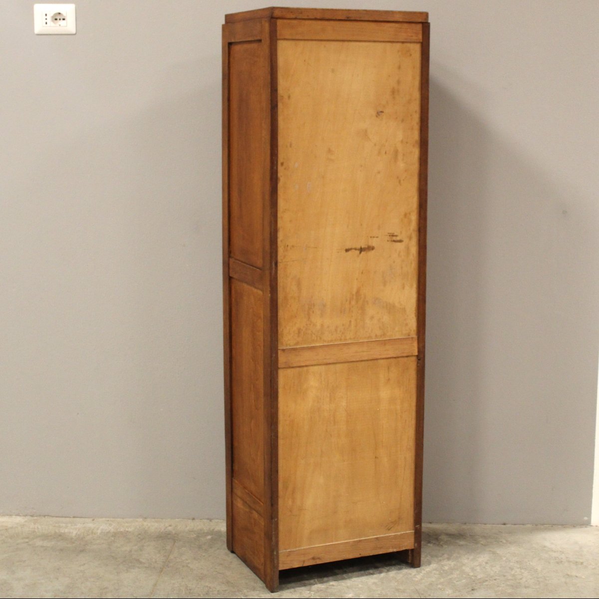 Ancien meuble de métier classeur à rideau rideaux roulant en chene-photo-6