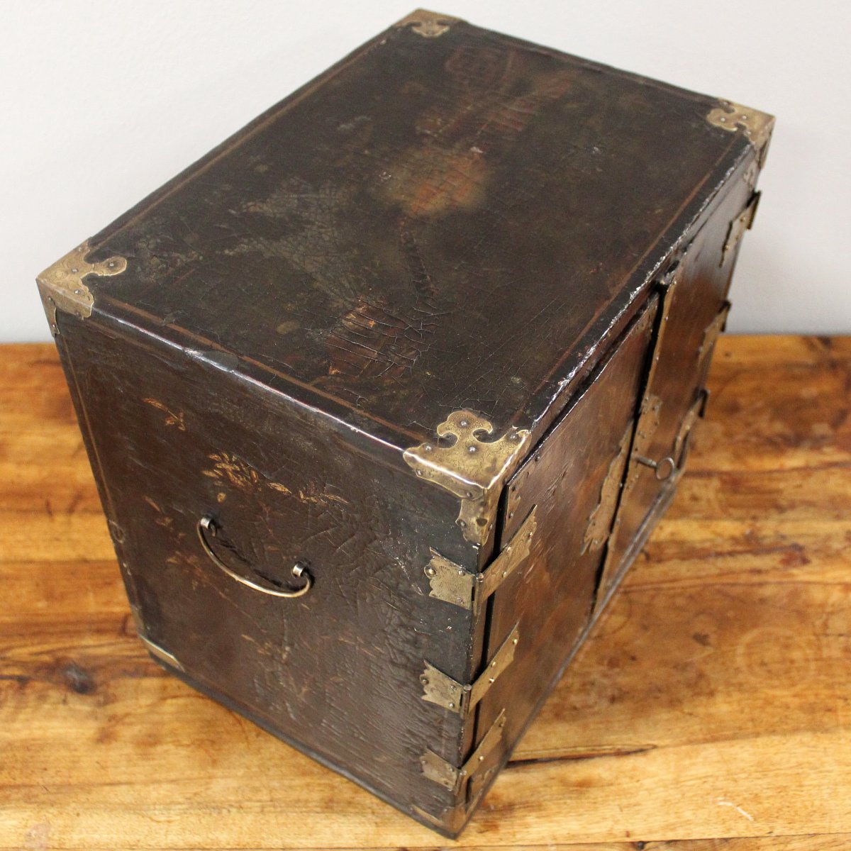 Antique Traval Jewelry Cabinet In Laquered And Painted Wood - 19th-photo-5