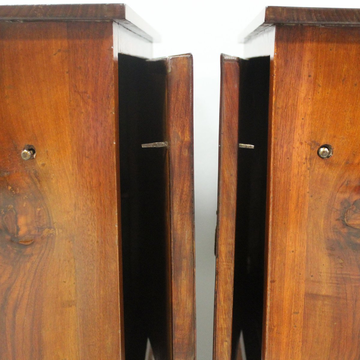 Antique Pair Of Louis XVI Bedsides Nightstands Tables Cabininet In Walnut Marquetry- Italy 19th-photo-4