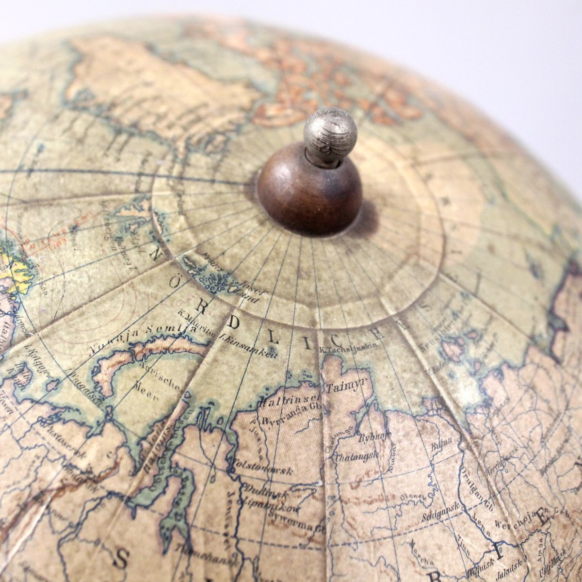 Antique Earth Terrestrial Globe World Map With Compass "dietrich Reimers" Berlin 1912 -photo-4