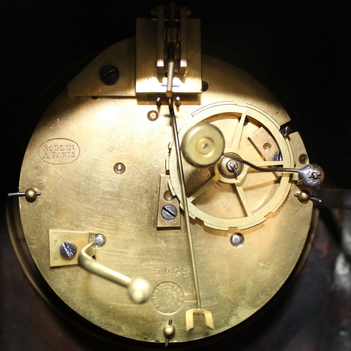 Antique Louis Philippe Pendulum Mantel Clock Ormolu In Bronze (h.71) – 19th-photo-7