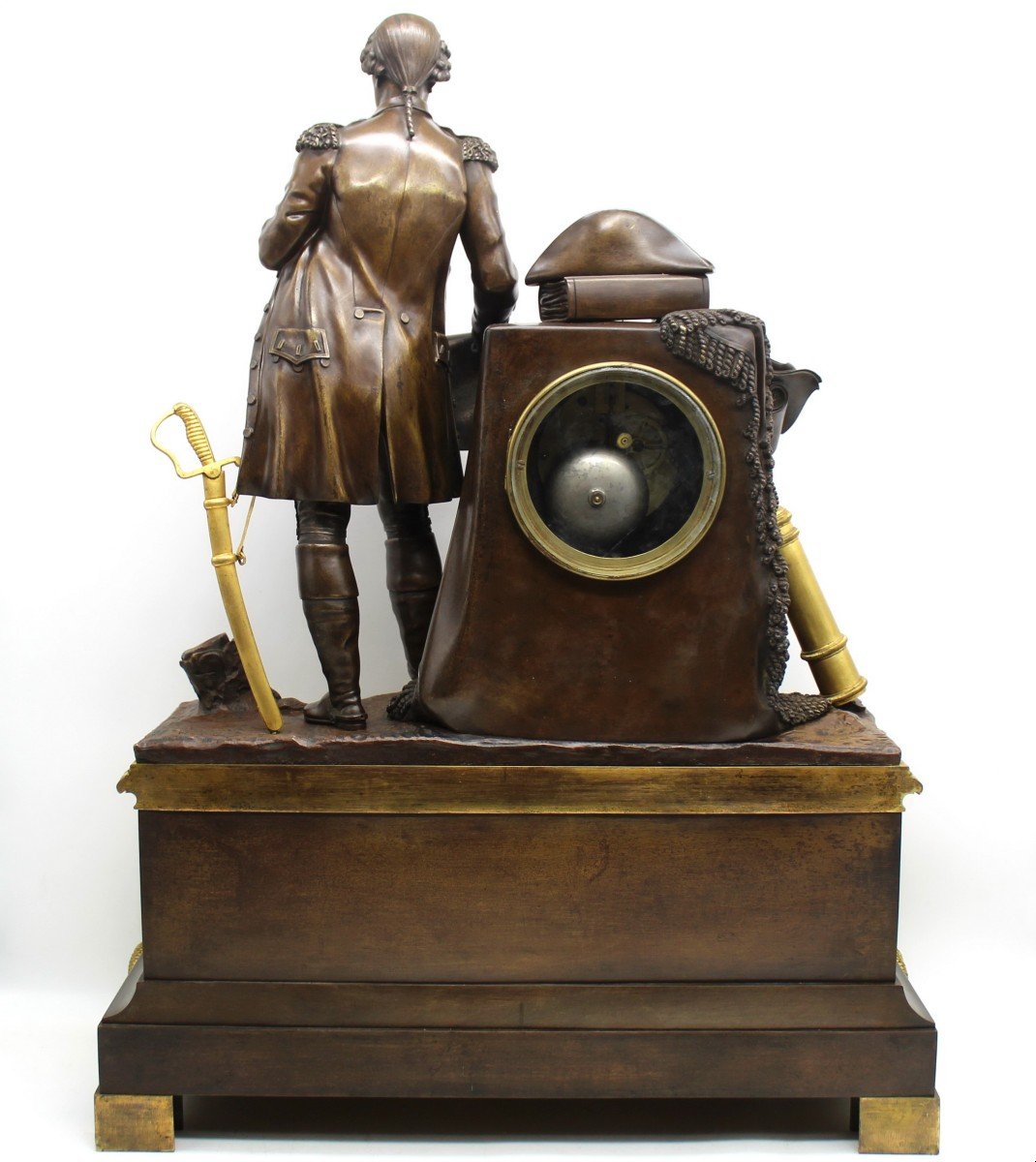 Antique Louis Philippe Pendulum Mantel Clock Ormolu In Bronze (h.71) – 19th-photo-8