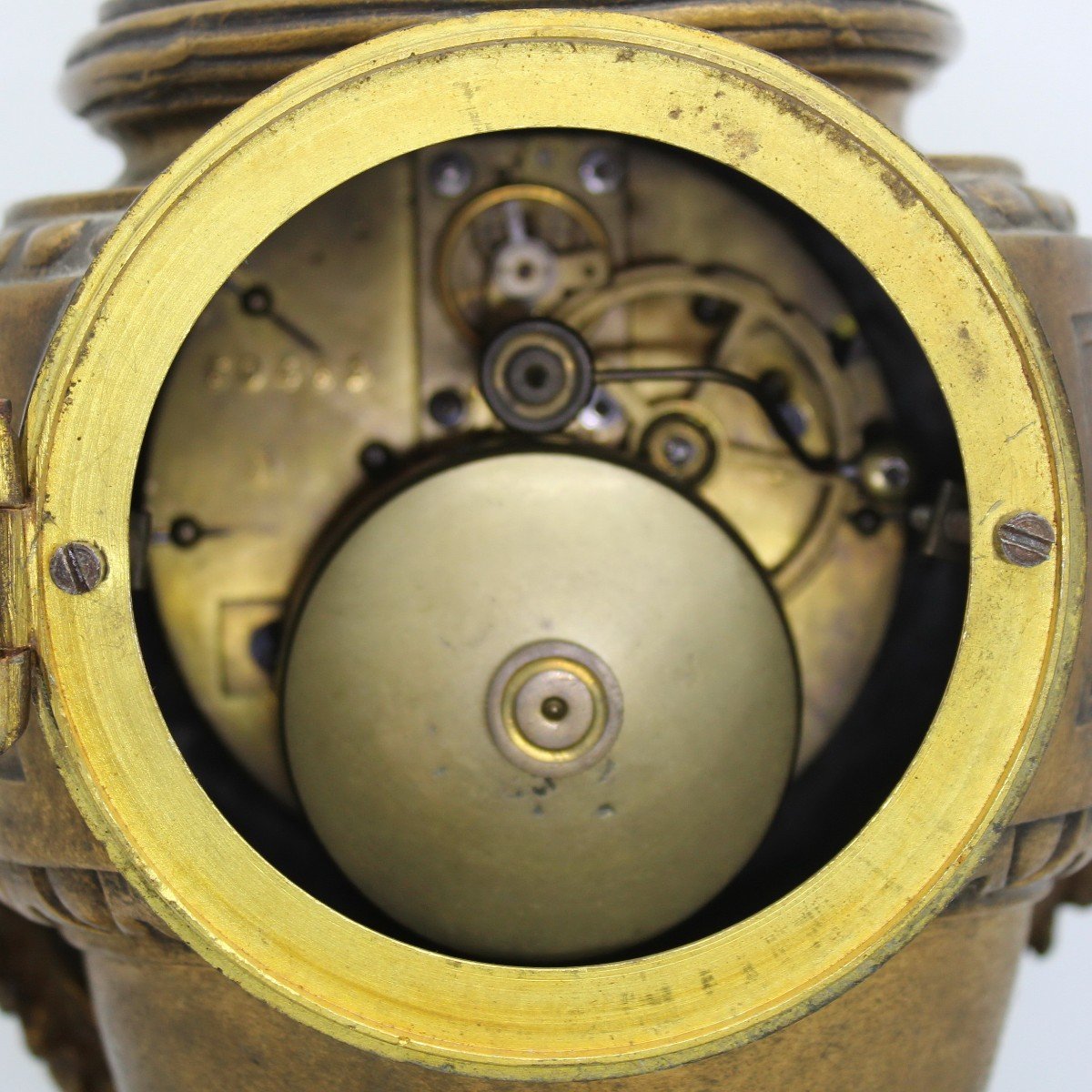 Ancien Horloge Pendule Napoleon III en bronze doré - début 20ème siècle-photo-6