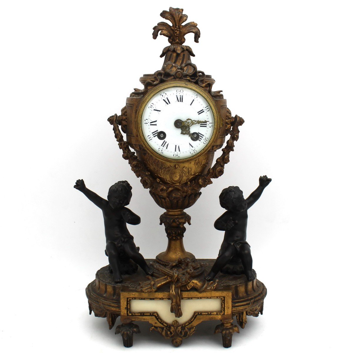 Ancien Horloge Pendule Napoleon III en bronze doré - début 20ème siècle