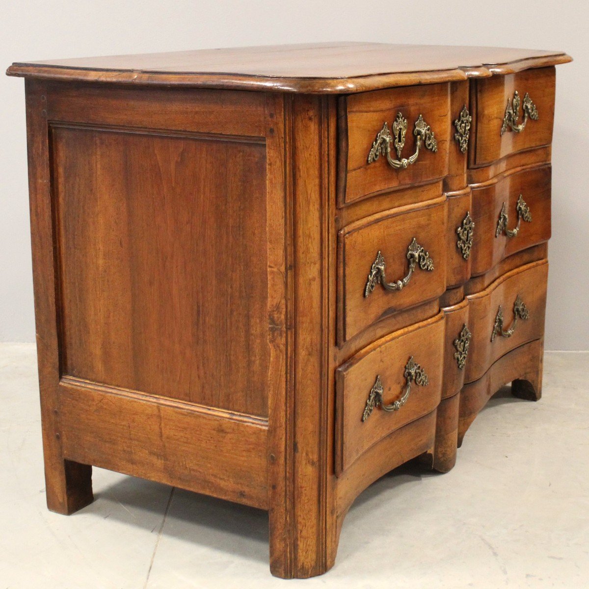 Antique Louis XV Dresser Commode Chest Of Drawers In Walnut – 18th-photo-3