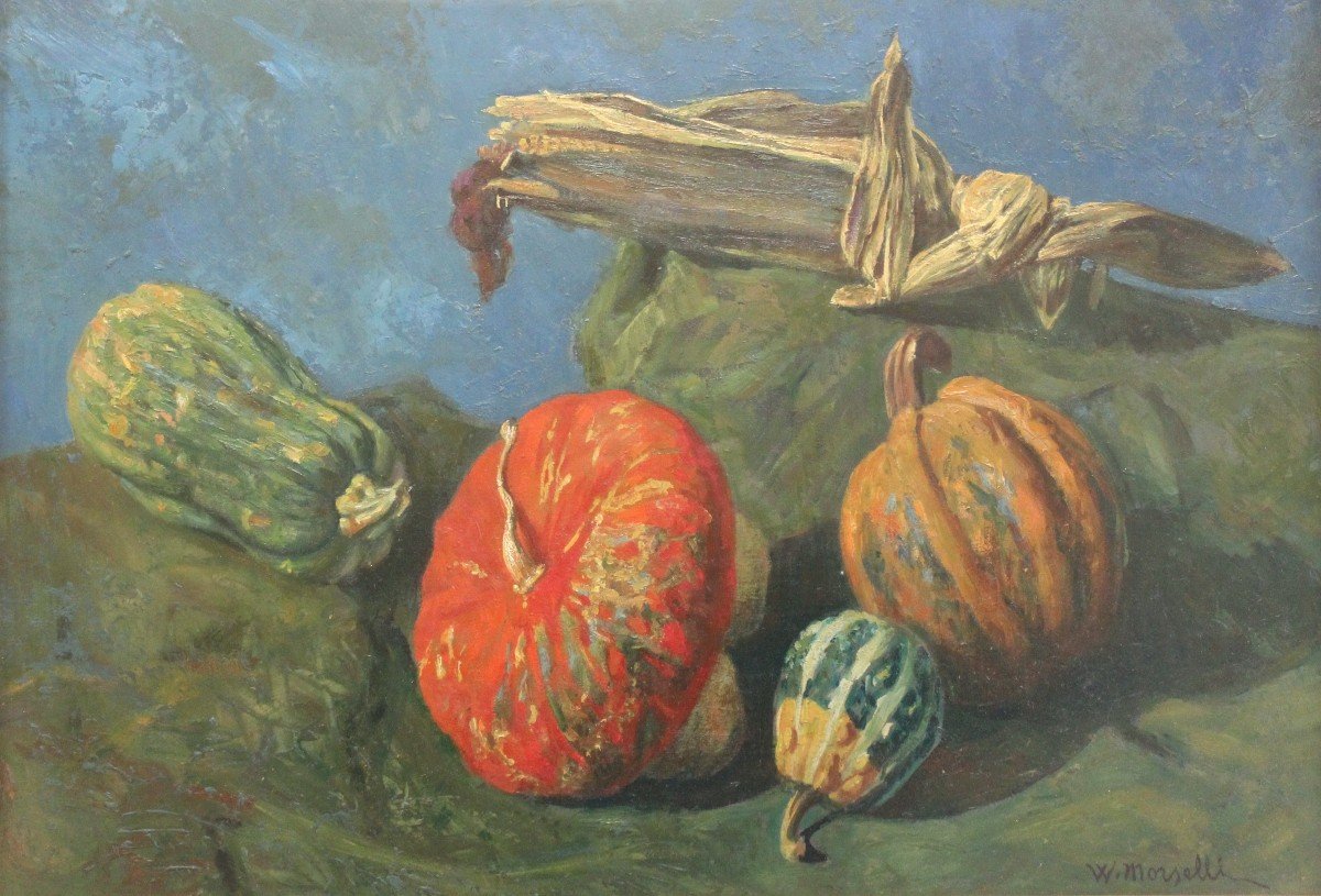 Tableau peinture huile - nature morte - Italie - Walter Morselli-photo-2