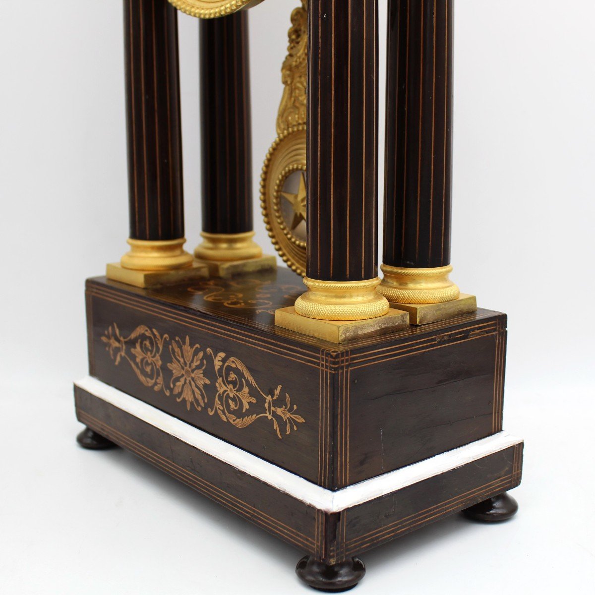 Antique Charles X Pendulum Clock In Rosewood Inlaid (h.51) – 19th-photo-2
