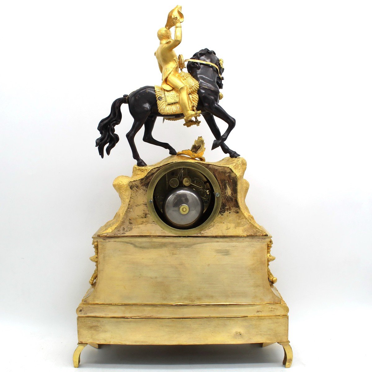 Antique Pendulum Mantel Clock Ormolu In Bronze  (h.54) - 19th -photo-6
