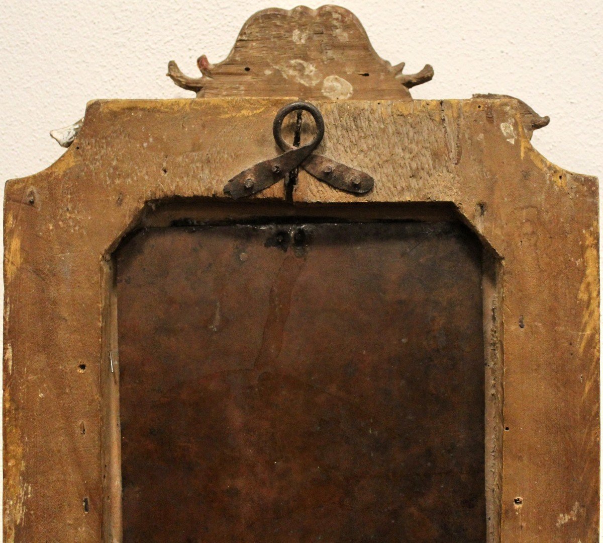 Annonciation - Ancien Tableau Peinture huile sur cuivre avec cadre doré - 17ème-photo-4