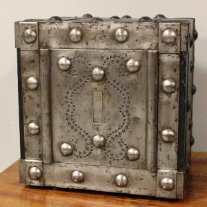 Antique Studded Safe Strongbox – Italy 19th