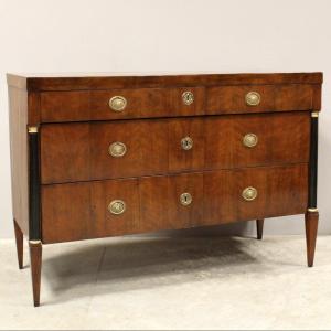 Antique Directoire Chest Of Drawers In Walnut - Italy 18th