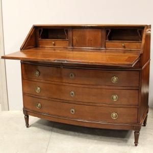 Ancien Bureau de Pente à rabat d'époque Louis XVI en noyer - Italie 18ème