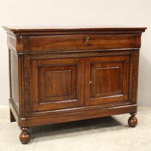 Antique Louis Philippe Sideboard Dresser Cabinet Cupboard Buffet In Walnut - Italy 19th *b*