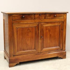 Antique Louis Philippe Sideboard Dresser Cabinet Cupboard Buffet In Walnut - 19th