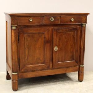 Antique Empire Sideboard Dresser Cabinet Cupboard Buffet In Walnut - 19th