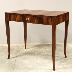 Antique Directoire Table Writing Desk In Walnut - Italy 18th