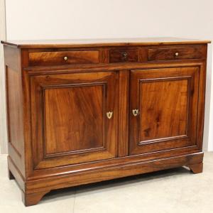 Antique Louis Philippe Sideboard Dresser Cabinet Cupboard Buffet In Walnut - 19th