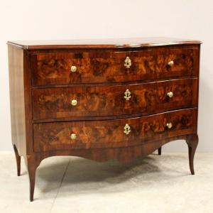 Ancien commode d'époque Louis XV en noyer - Italie 18ème