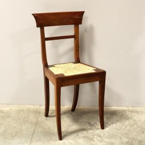 Antique Chair In Walnut And Marquetry – Italy 19th