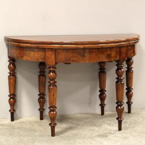 Antique Louis Philippe Console Table In Walnut - 19th