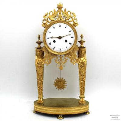 kousen Aanhankelijk Verlichting Antique Pendulum Mantel Clock Ormolu In Bronze - Retour d'Egypte 1798/1805  - Ancient Clocks
