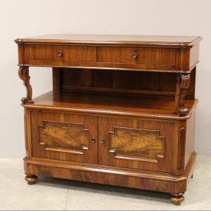 Antique Louis Philippe Sideboard Dresser Cabinet Cupboard Buffet In Walnut - Italy 19th
