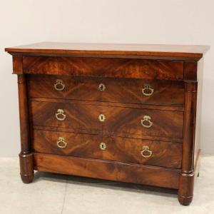 Antique Empire Chest Of Drawers In Walnut - 19th