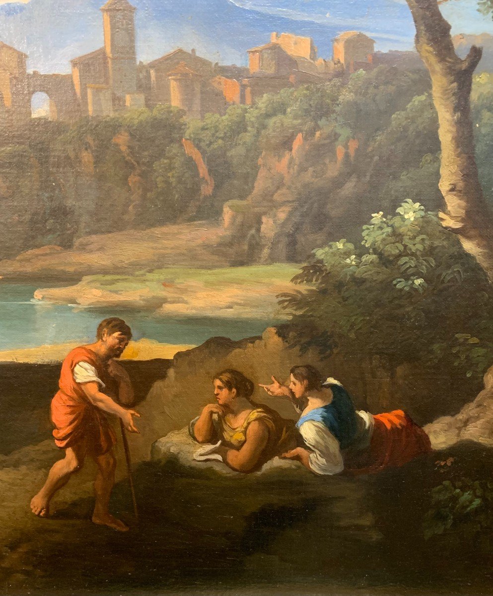 Landscape With Figures, Oil Painting On Canvas-photo-3