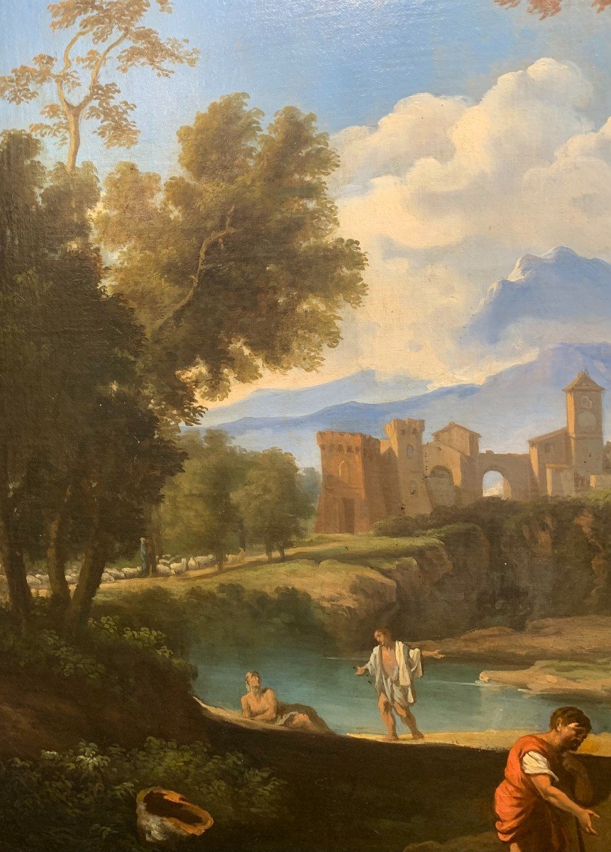 Landscape With Figures, Oil Painting On Canvas-photo-4