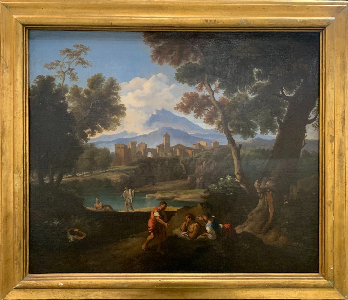 Landscape With Figures, Oil Painting On Canvas-photo-1