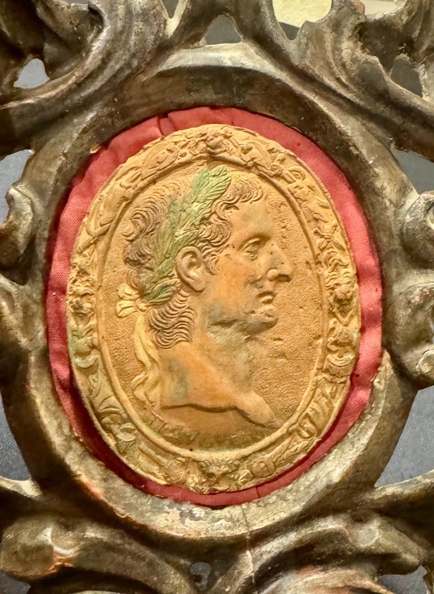 Oval Medallions Of Roman Emperors In Terracotta - 18th Century-photo-3