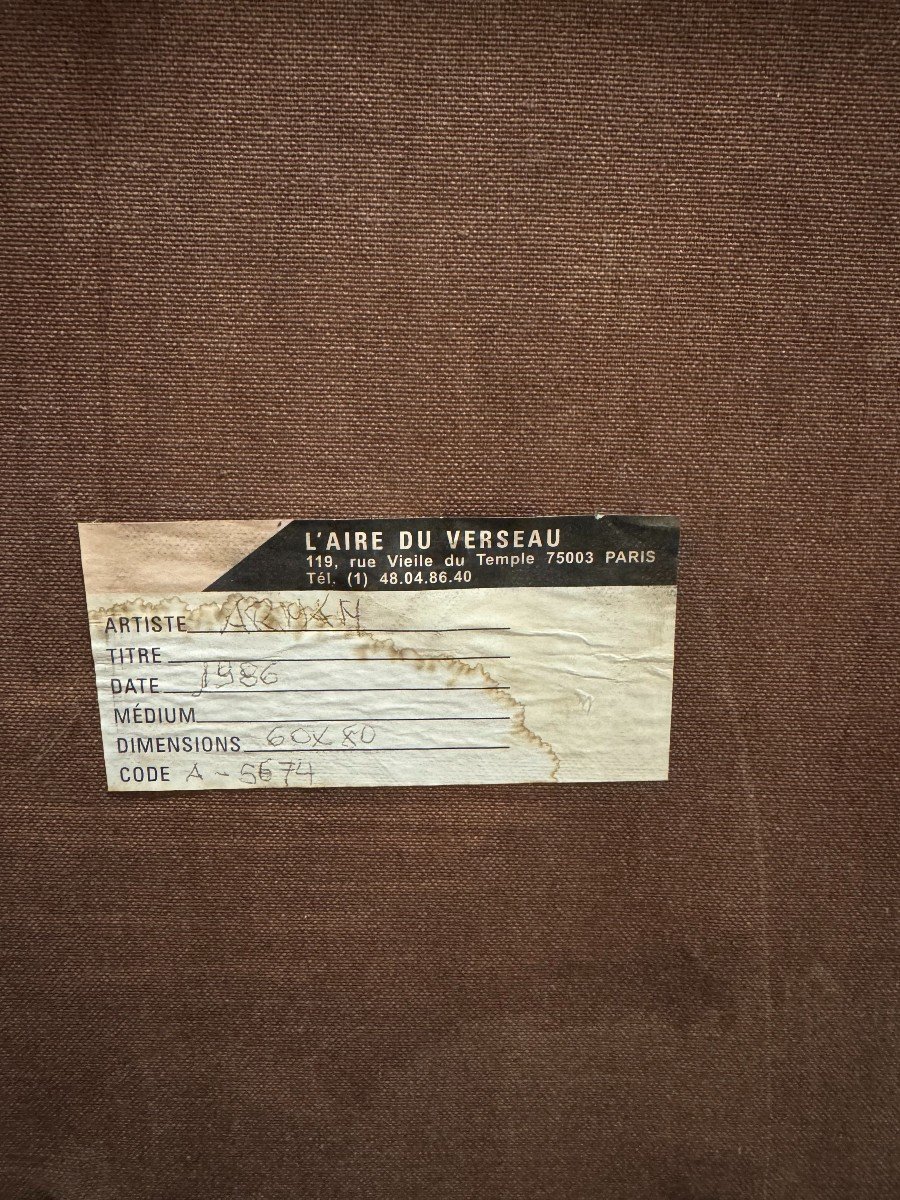 Arman 1986 - Painting On Canvas With Violin Pieces And Applied Brushes.-photo-1