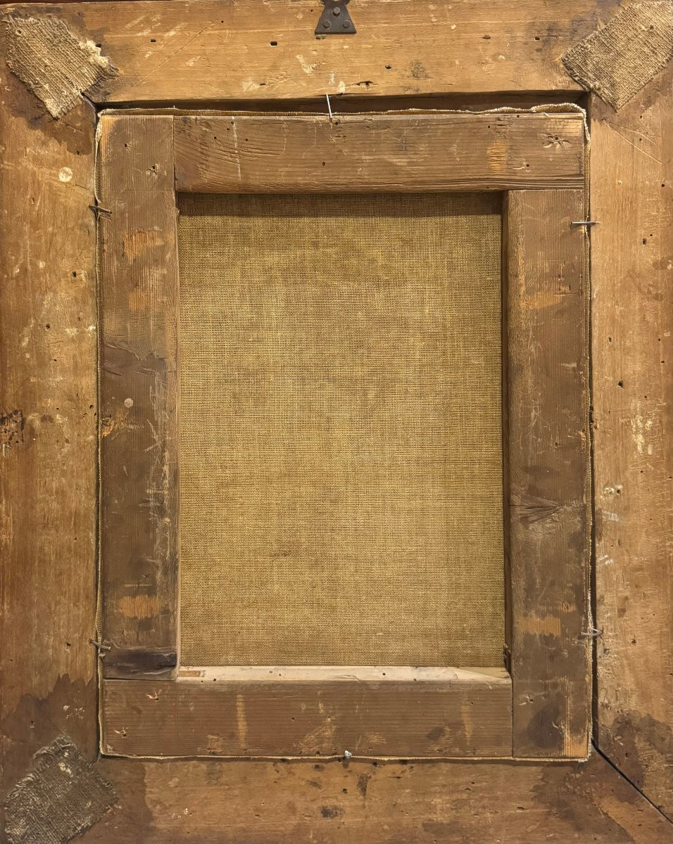 PEINTURE SUR TOILE "MADONE-VIERGE MARIE" - 17EME SIECLE.-photo-2