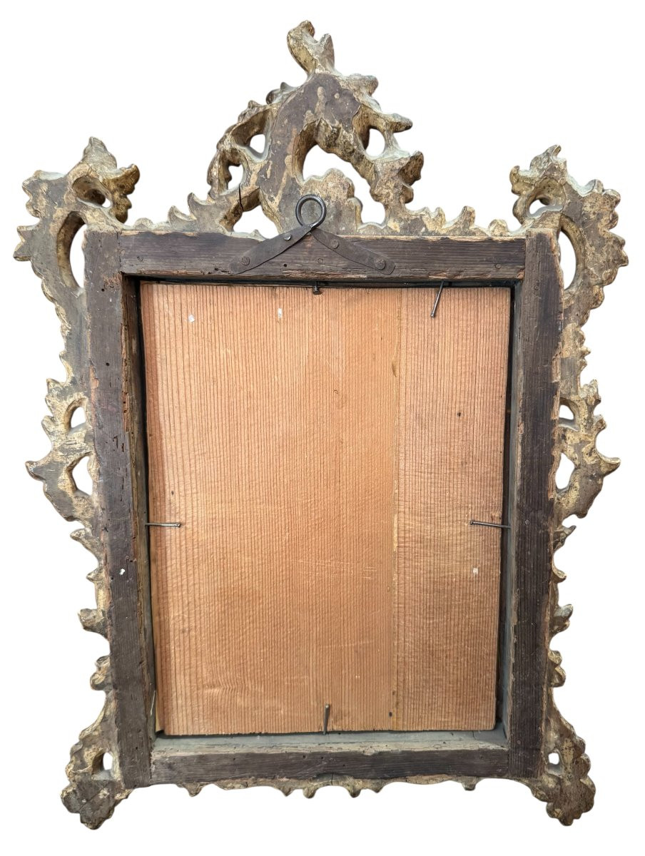 PEINTURE SUR VERRE « FIGURE FÉMININE » – VENISE, XVIIIe SIÈCLE-photo-3
