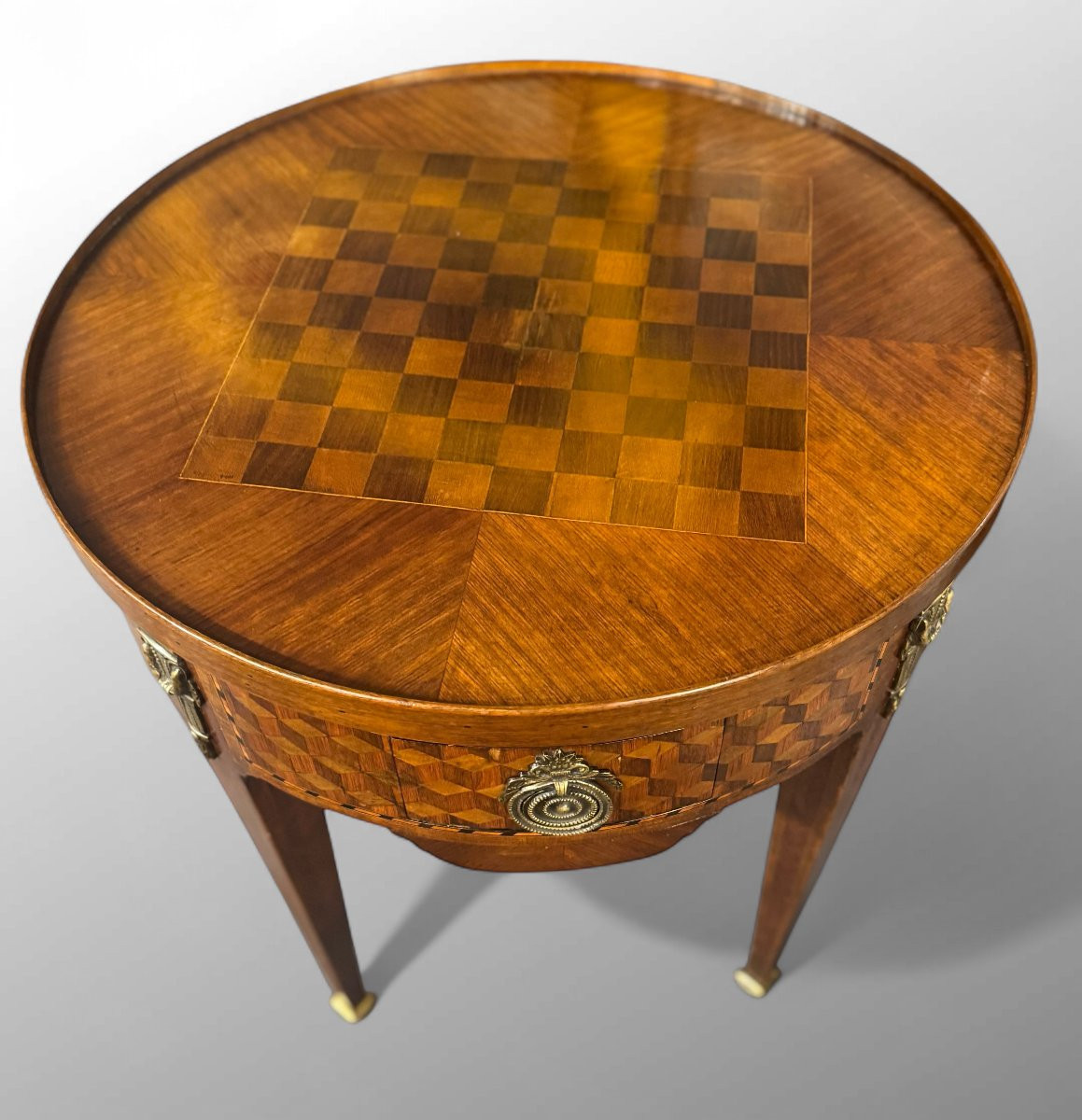 Round Tea And Gaming Table – Louis XVI Period-photo-3
