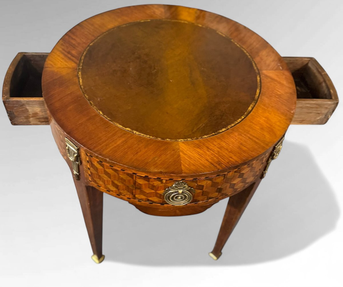 Round Tea And Gaming Table – Louis XVI Period-photo-4